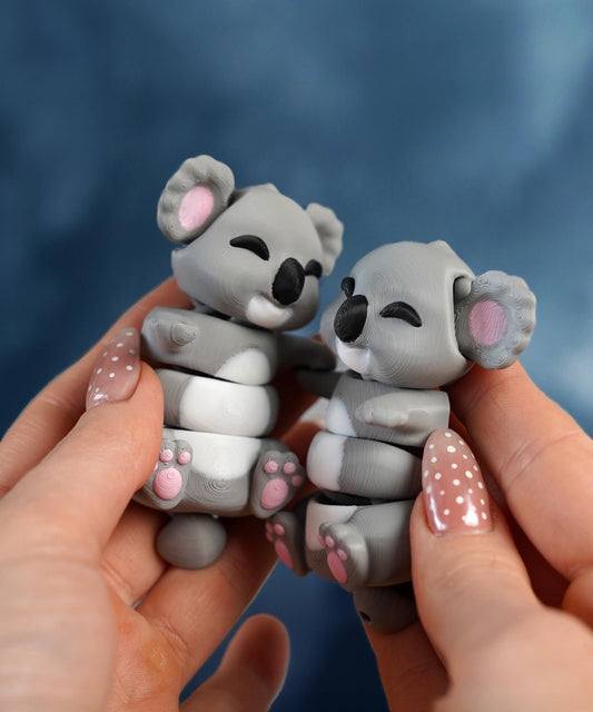 Koala flexible | Karl el koala | Animal articulado flexible | Bonito llavero de escritorio | Regalo para amantes de los koalas