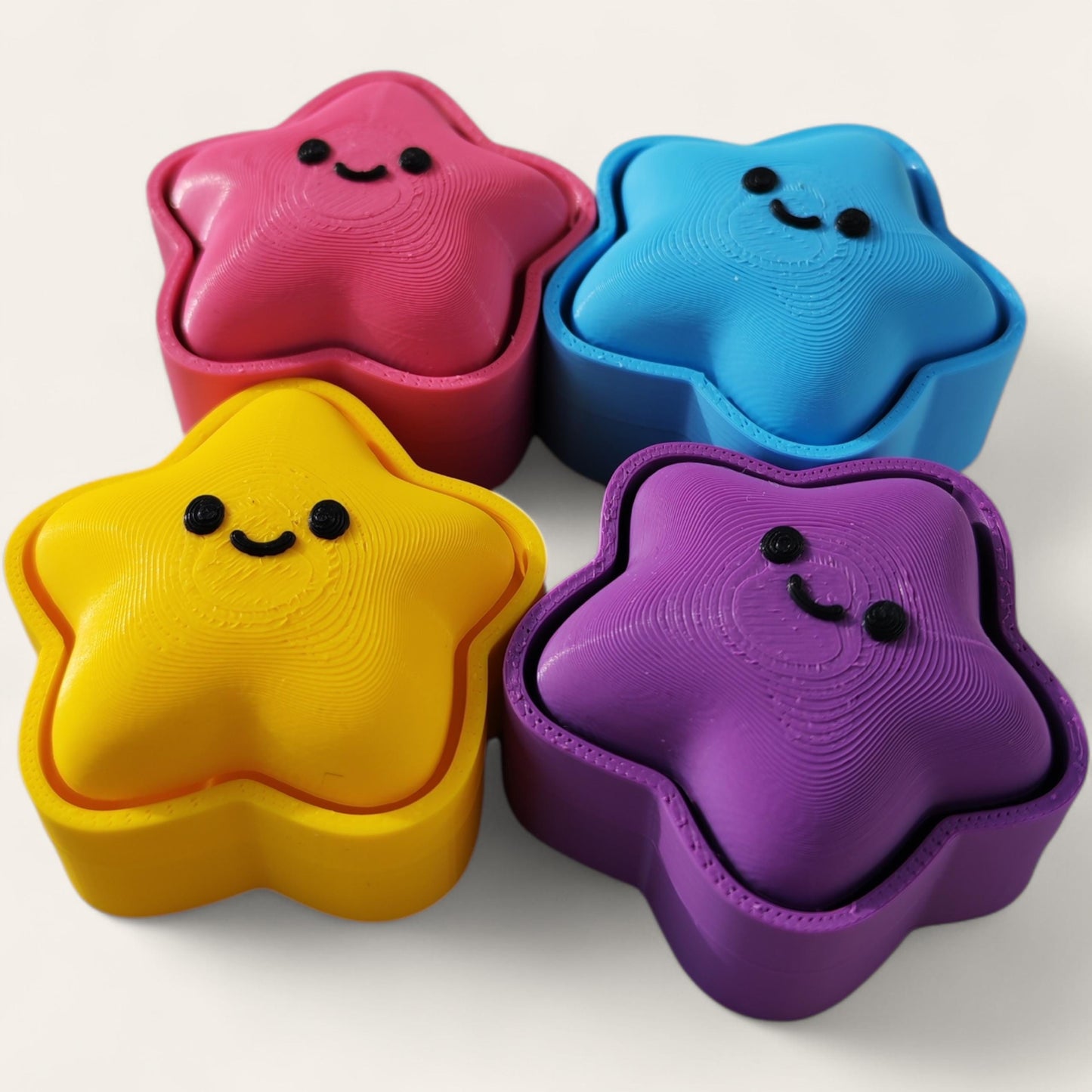 Star Clicker – Regordete y colorido | Juguete antiestrés | Clicker sensorial impreso en 3D