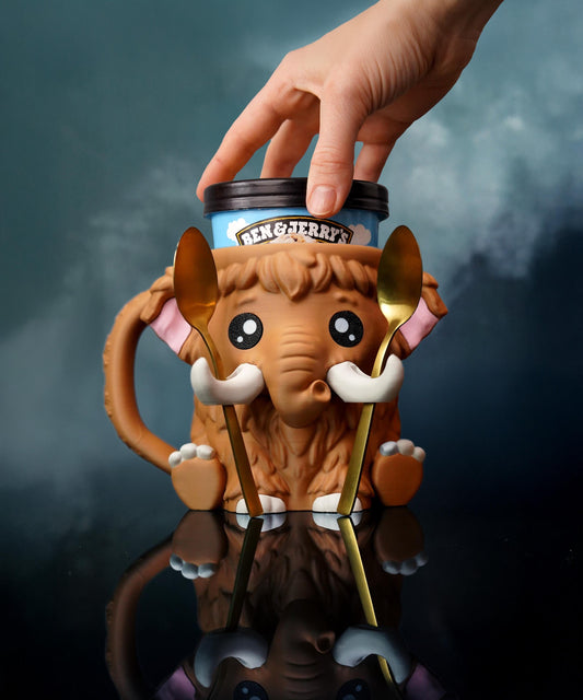 Portavasos de helado Mammoth | Mammuel el Mamut | Funda para helados | Regalo divertido para la cocina | Regalo para amantes del helado