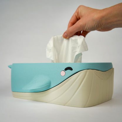 Whale Tissue Box Cover | Bubbles the Whale | Cute Bathroom Decor | Nautical Home Decor | Fun Tissue Holder