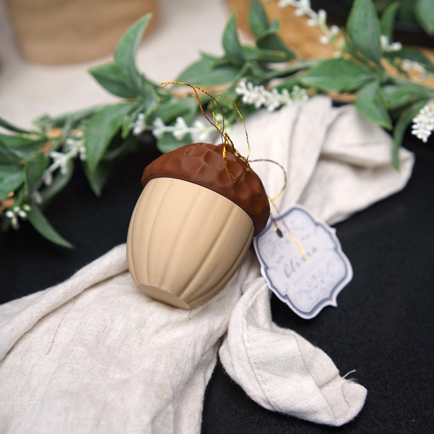 Acorn Box and Napkin Ring | 2-in-1 Acorn Decor | LeHa Designs | Woodland Table Decor | Christmas & Autumn Accent