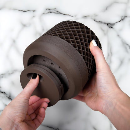 Maceta de celosía de 12 cm con drenaje | Maceta moderna con textura | LeHa Designs | Maceta para suculentas y plantas de interior