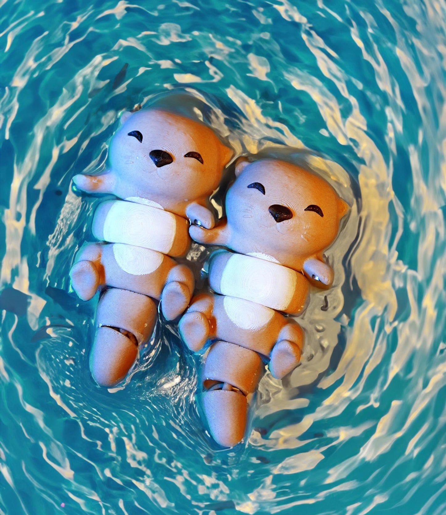 Nutrias flexibles | Nutrias magnéticas para sujetar las manos | Adorable animal flexible | Accesorio de escritorio y llavero | Regalo para amantes de las nutrias