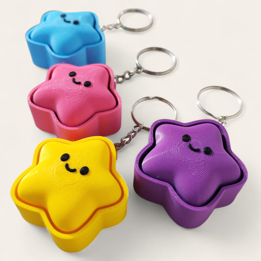 Star Clicker – Regordete y colorido | Juguete antiestrés | Clicker sensorial impreso en 3D