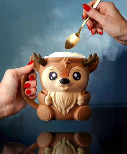 Reindeer Ice Cream Pint Holder | Rudy the Reindeer | Festive Ice Cream Cozy | Christmas Kitchen Decor | Holiday Gift