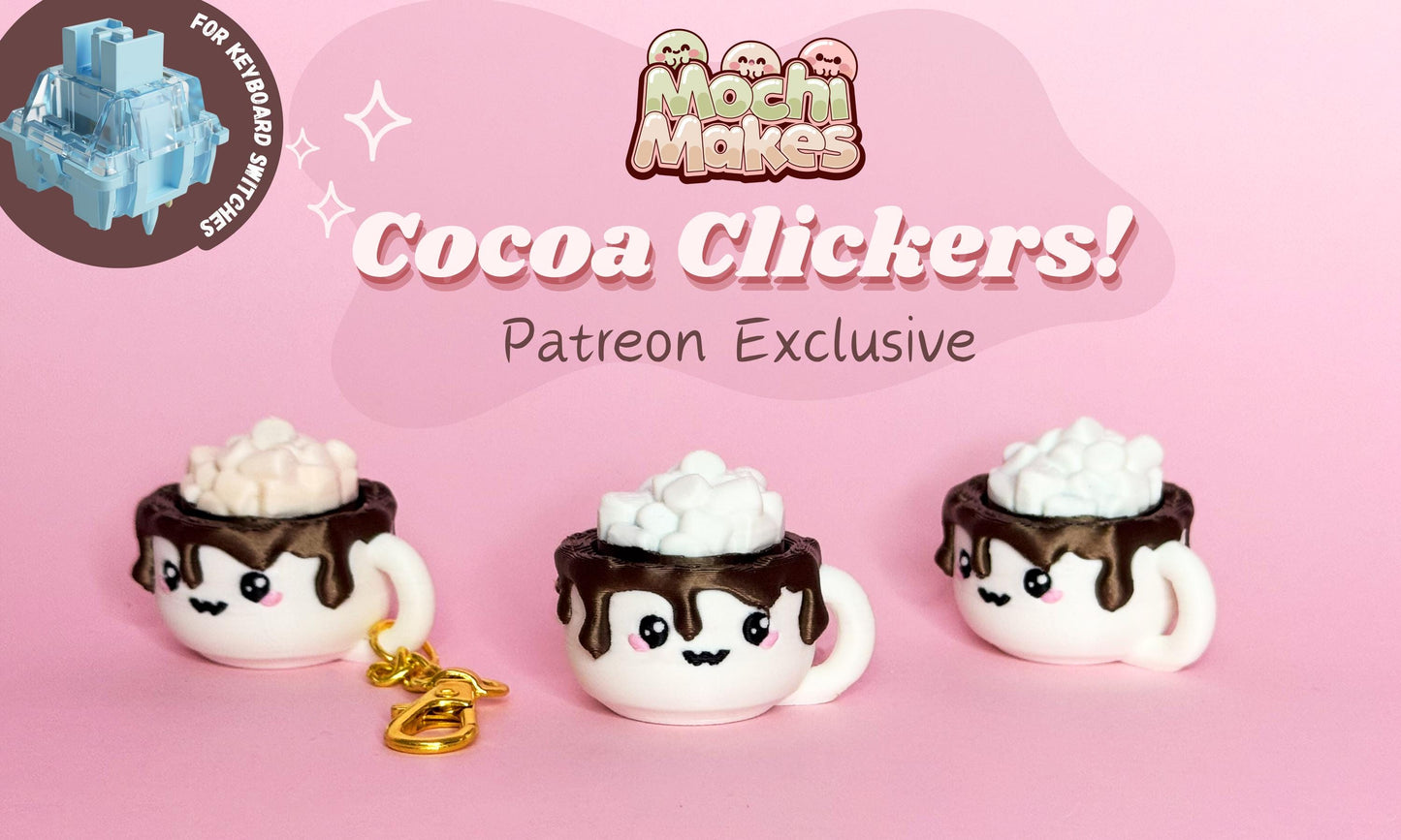 Cocoa Clicker – Cute Hot Chocolate Fidget Toy and Keychain