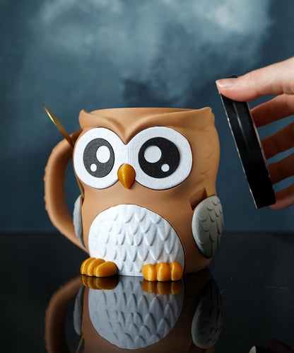 Owl Ice Cream Pint Holder | Owlfonso the Owl | Cute Ice Cream Cozy | Owl Kitchen Decor | Ice Cream Lover Gift
