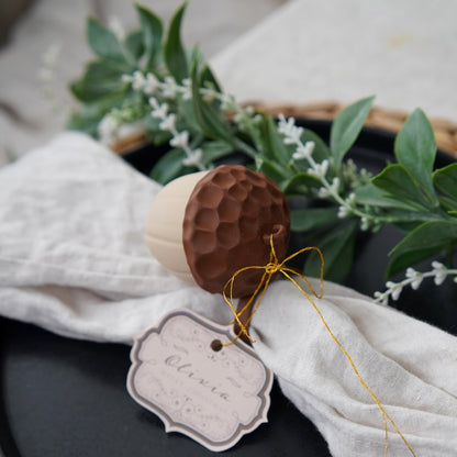 Caja de bellotas y servilletero | Decoración de bellotas 2 en 1 | LeHa Designs | Decoración de mesa con temática de bosque | Decoración navideña y otoñal