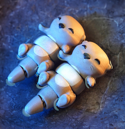 Nutrias flexibles | Nutrias magnéticas para sujetar las manos | Adorable animal flexible | Accesorio de escritorio y llavero | Regalo para amantes de las nutrias