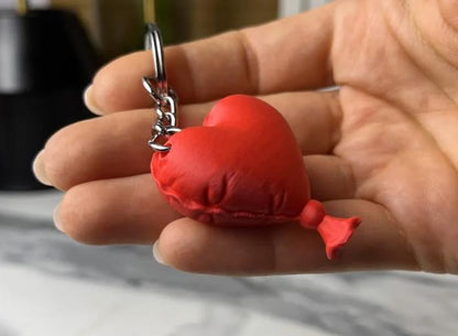 Llavero de globo con forma de corazón – Bonito llavero de corazón – Regalo de San Valentín para parejas, mejores amigos e hijos – Abalorio para bolso de amor