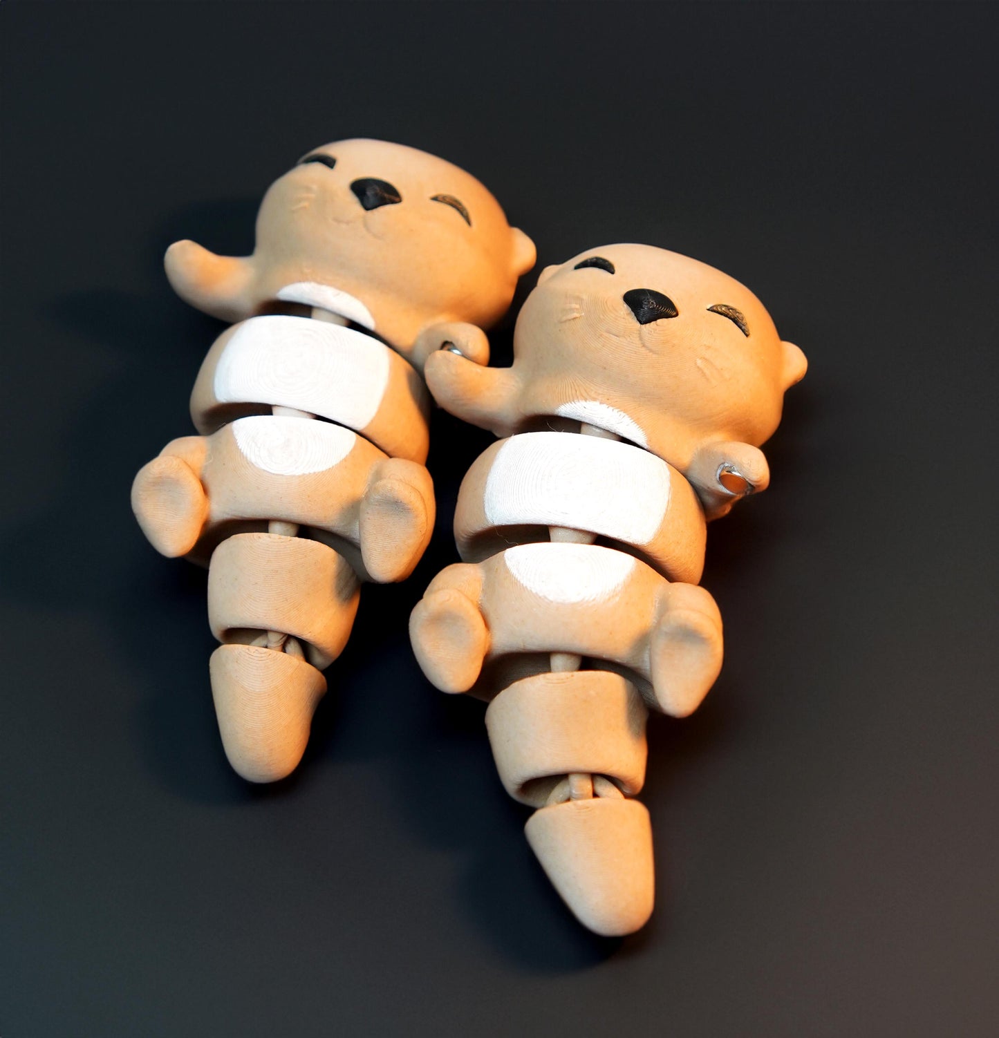 Nutrias flexibles | Nutrias magnéticas para sujetar las manos | Adorable animal flexible | Accesorio de escritorio y llavero | Regalo para amantes de las nutrias