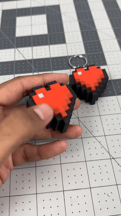 Clicker Pixel Heart | Juguete antiestrés inspirado en videojuegos | Clic satisfactorio | Impresión 3D