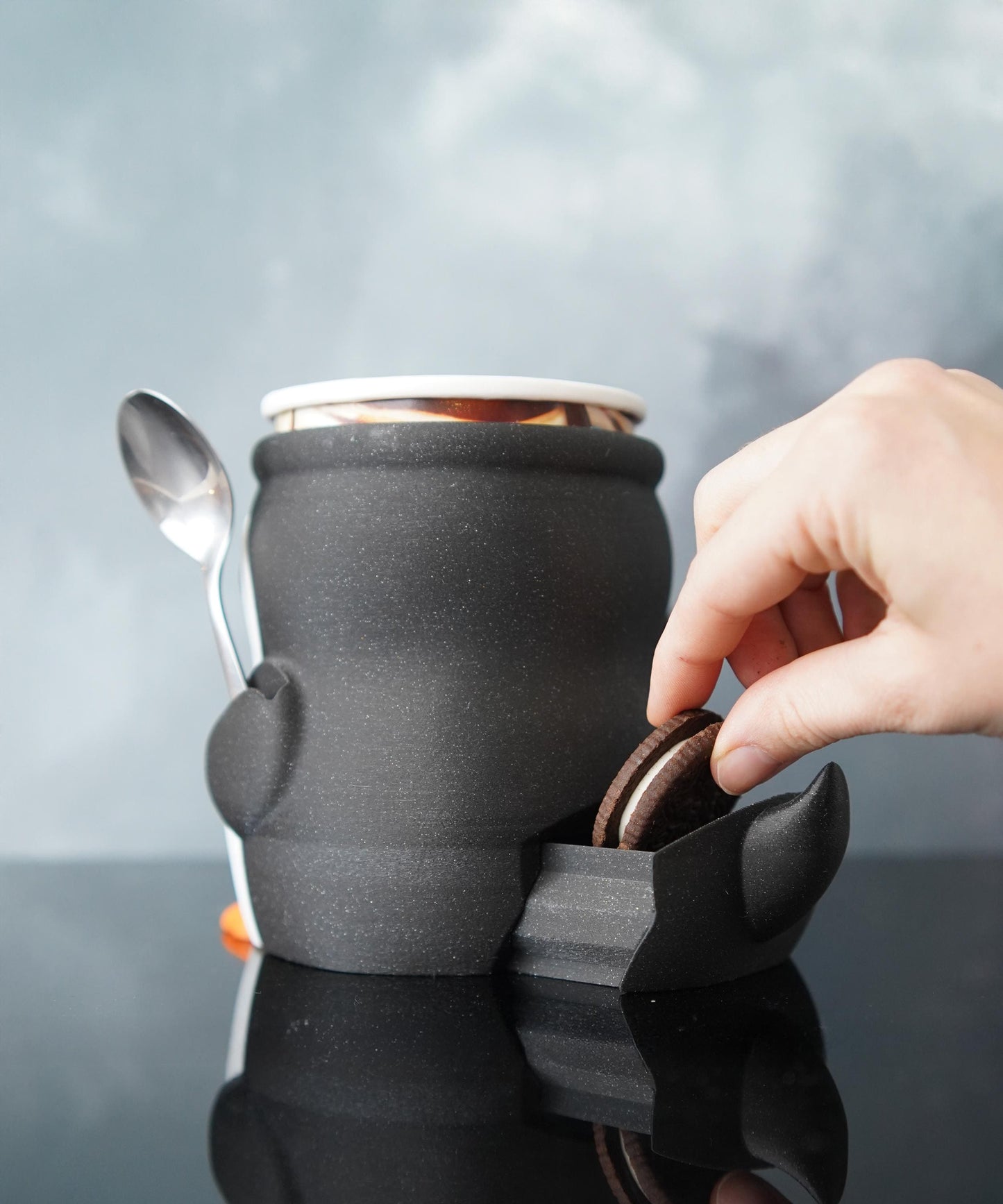 Penguin Ice Cream Pint Holder | Pebbles the Penguin | Cute Ice Cream Cozy | Winter Kitchen Decor | Ice Cream Lover Gift