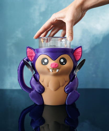 Portavasos de helado de murciélago | Bramble el Murciélago | Funda para helado espeluznante | Decoración de cocina de Halloween | Idea de regalo gótico