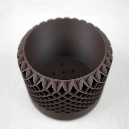 Maceta de celosía de 12 cm con drenaje | Maceta moderna con textura | LeHa Designs | Maceta para suculentas y plantas de interior