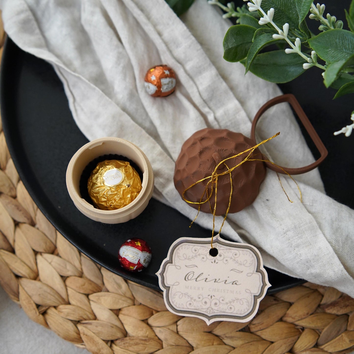 Caja de bellotas y servilletero | Decoración de bellotas 2 en 1 | LeHa Designs | Decoración de mesa con temática de bosque | Decoración navideña y otoñal