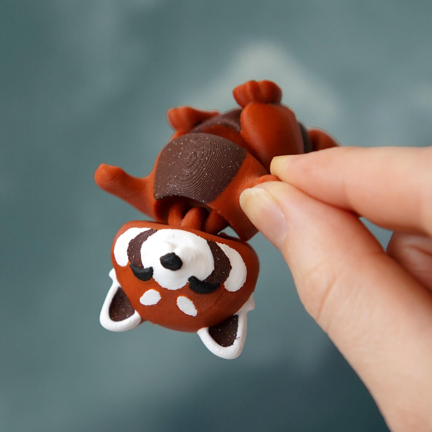 Flexi Red Panda Fidget | Ruby the Red Panda | Articulated Flexi Animal | Cute Desk Buddy & Keychain | Animal Lover Gift