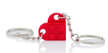 Llavero de corazón de ladrillo – Llavero de corazón de bloques de construcción – Regalo ideal para parejas, mejores amigos e hijos – Regalo de San Valentín