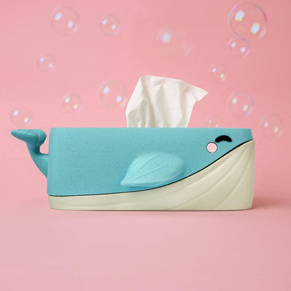 Whale Tissue Box Cover | Bubbles the Whale | Cute Bathroom Decor | Nautical Home Decor | Fun Tissue Holder
