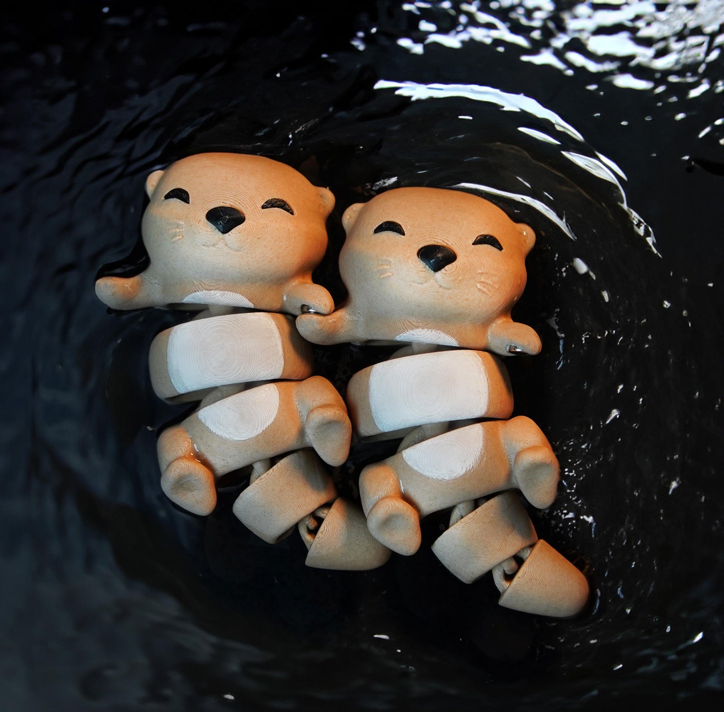 Nutrias flexibles | Nutrias magnéticas para sujetar las manos | Adorable animal flexible | Accesorio de escritorio y llavero | Regalo para amantes de las nutrias