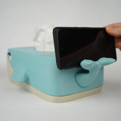Whale Tissue Box Cover | Bubbles the Whale | Cute Bathroom Decor | Nautical Home Decor | Fun Tissue Holder