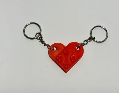 Llavero de corazón de ladrillo – Llavero de corazón de bloques de construcción – Regalo ideal para parejas, mejores amigos e hijos – Regalo de San Valentín