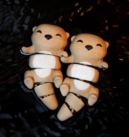 Nutrias flexibles | Nutrias magnéticas para sujetar las manos | Adorable animal flexible | Accesorio de escritorio y llavero | Regalo para amantes de las nutrias