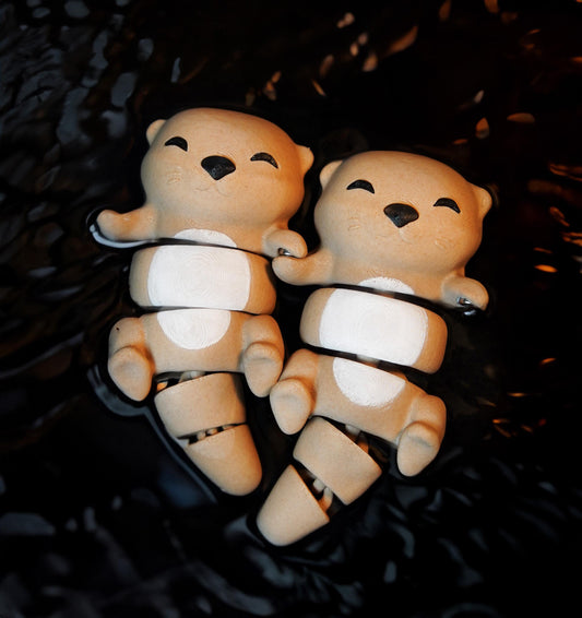 Nutrias flexibles | Nutrias magnéticas para sujetar las manos | Adorable animal flexible | Accesorio de escritorio y llavero | Regalo para amantes de las nutrias